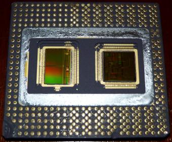 Intel Pentium Pro CPU geöffnet mit 256kB L2-Cache
