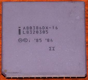 Intel i386 DX 16MHz CPU A80386DX-16 (Doppel Sigma Zeichen) Malay 1986