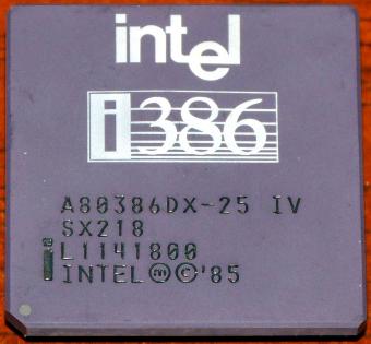 Intel i386 25MHz CPU sSpec: SX218 A80386DX-25 IV 1985