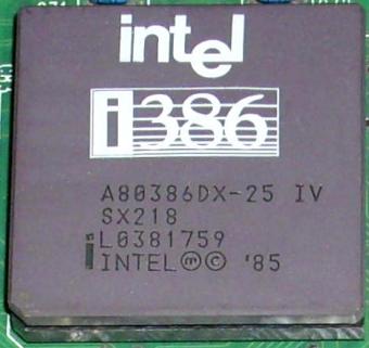Intel i386 A80386DX-25 IV SX218 CPU 1985