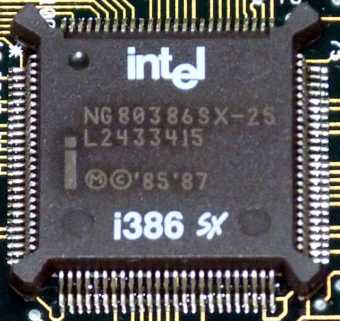 Intel i386 SX 25MHz CPU NG80386SX-25 1987