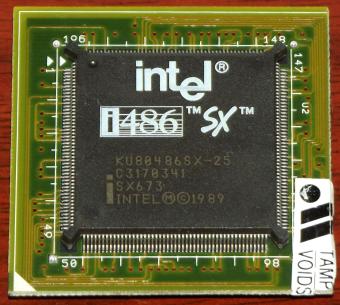 Intel i486 SX 25MHz CPU sSpec: SX673 KU80486SX-25 1989