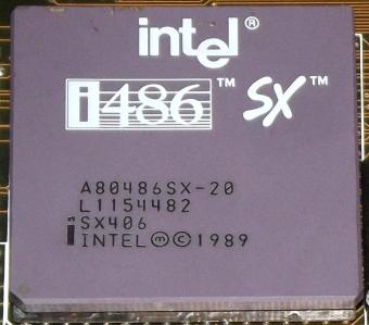 Intel i486SX-20 CPU sSpec: SX406 1989