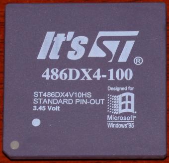 It's ST 486DX4-100MHz CPU ST486DX4V10HS 3.45Volt Windows95 Made in Canada