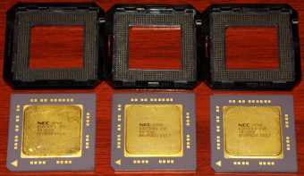 2x NEC VR10000 und eine VR12000 CPUs mit Sockel