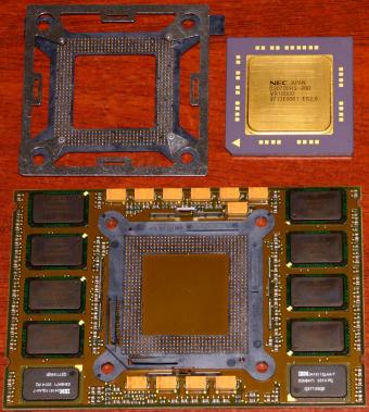NEC VR10000 RS 200 MHz CPU inkl. IBM/Motorola RAM, Siemens Nixdorf R10000 SUBModul CLGA 1997