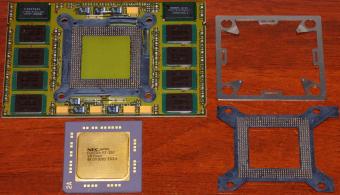 NEC VR10000 RS-250MHz CPU (Risse) inkl. Sony/IBM 9314-041841QLAB RAM, Siemens Nixdorf R10000 SUBModul CLGA 1998