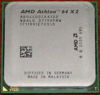 AMD Athlon 64 X2 4400+ CPU AD04400IAA5DD NAALG 0719XPMW Germany/Malaysia 2005