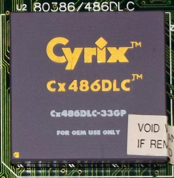 Cyrix Cx486DLC-33GP (Gold BB Version) CPU 132-pin CPGA (80386-Sockel) 1992