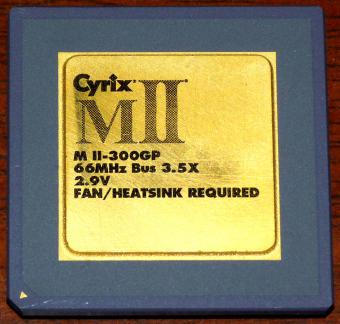 Cyrix MII 300GP CPU PR300, 66MHz Bus 2.9V Canada 1997