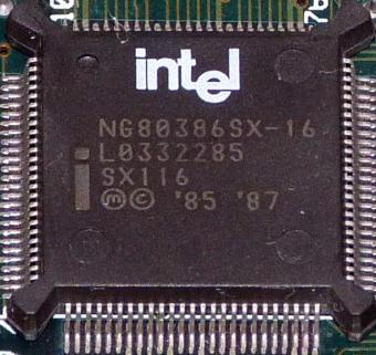 Intel i386 SX 16MHz CPU NG80386SX-16 sSpec: SX116 1987