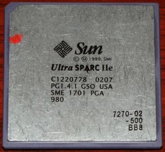 SUN UltraSparc IIe 500MHz V9 Hummingbird CPU 1999