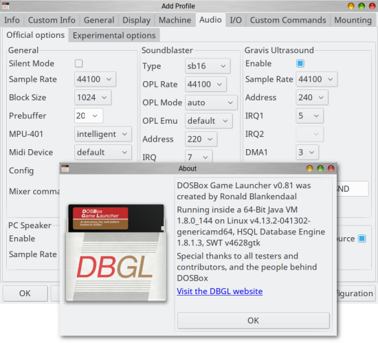DBGL: DOSBox Game Launcher