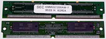 SEC KMM5321200AW-7 9535 H Korea KM416C1200AJ-7 PS/2 RAM