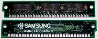 2x Samsung KMM591000AN-8 SIMM RAM Korea 113 KM44C1000AJ-8