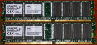 2x 512MB PC3200 400MHz CSX High-Quality Germany RAM Apple PowerMac G5 compatible 1GB Kit PN: D40700032063305 Elpida