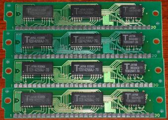 4x SIMM RAM TC514256AJ-70 Japan 8130HCK 30-pin 1992