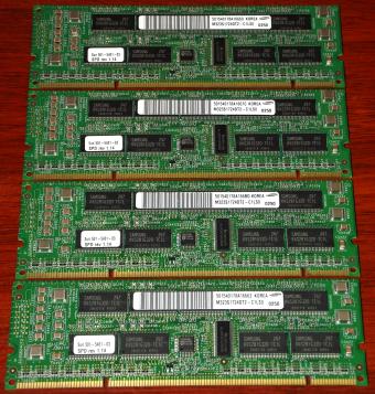 4x SUN Microsystems 256MB RAM (501-5401-03 SPD rev. 1.14 Samsung) für SunFire Server