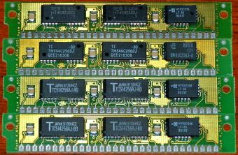 4x TMS44C256DJ TC514256AJ-80 SIMM RAM CZOM ais-m USA