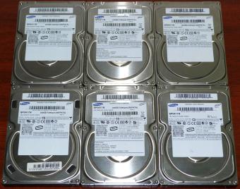 6x Samsung SpinPoint SP0411N Pango PATA IDE 40GB HDD 7200rpm Marvel 88i6522-LGO1 2006