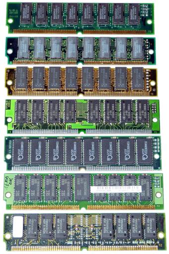 7x PS/2 RAM Module, GoldStar, OKI, MDT, Hyundai, SEC, 1995