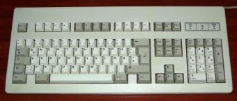 Cherry G80 3000HAD-07 DIN Tastatur mit Spiralkabe, FCCID: GDD5YOG80-3000 West-Germany Serial No. 091196-E08