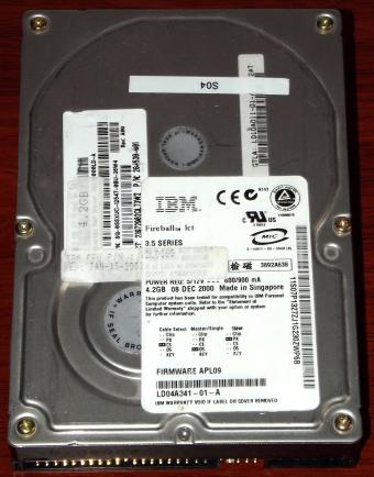 IBM Fireball lct 4,2GB IDE (Quantum) HDD 2000