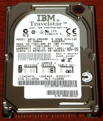 IBM Travelstar DBCA-206480 6,49GB 2,5