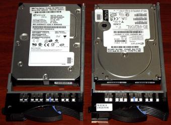 IBM Server U320 SCSI HDDs, Seagate ST373453LC 73GB 15k RPM und Hitachi IC35L073UCDY10-0 73GB 10k RPM
