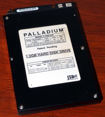 JTS Corporation Palladium Model P12002AF IDE 1,2GB HDD 1996