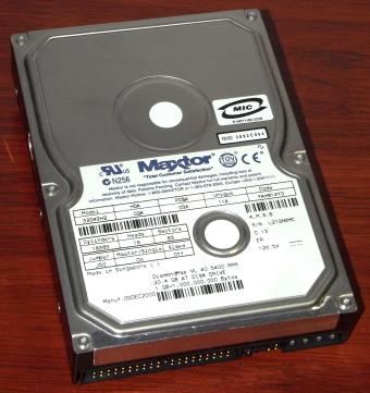 Maxtor DiamondMax VL40 Model: 32049H2 ATA 20,4GB HDD Blue-Fish3 2000