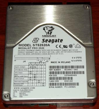 Seagate Medalist Pro 2520 ST52520A IDE 2564MB HDD
