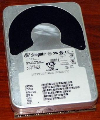 Seagate Medalist ST34342A IDE 4303MB HDD 1998