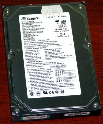Seagate U Series 7 Model: ST380022A IDE 80GB HDD 7200rpm 2002