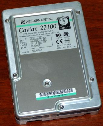 Western Digital Caviar 22100 WDC IDE 2111.8MB HDD 1997
