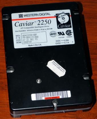 Western Digital WD Caviar 2250 IDE 255,9MB HDD 1993