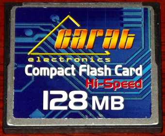 128MB Compact Flash Card Hi-Speed - carat electronics