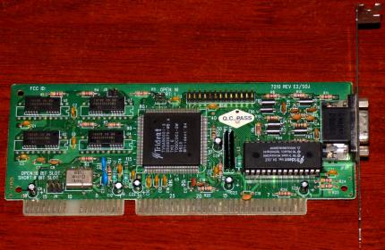 7210 Rev. E2-SOJ Trident TVGA9000i-3 GPU Bios Ver. D4-01E Phoenix Technologies ISA 1995