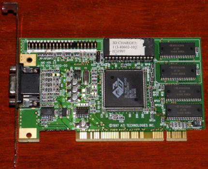 ATI 3D Charger 113-40602-100 3D Rage II+ DVD GPU PN: 1024060200 511760 PCI 1997