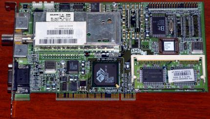ATI All-in-Wonder Pro PN: 109-41500-00, ATI 3D Rage Pro AGP 2X GPU inkl. Memory Module, BT829AKRF TV-Tuner & VGA PCI-Bus 1997