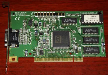 ATI Mach64 VT FCC-ID: EXM340 PN: 109-34000-00 PCI 1995