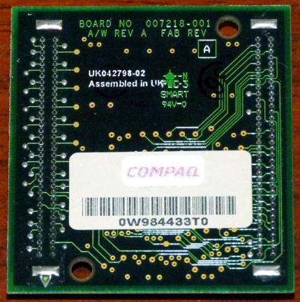 Compaq Notebook Video-Module, Board No: 007218-001, UGA046LA GPU 1997