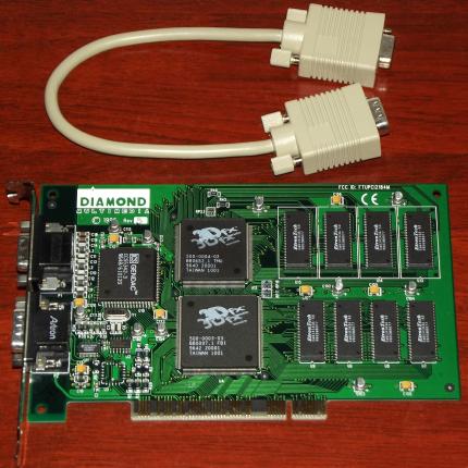 Diamond Monster 3D PCI FCC-ID: FTUPC12184M Voodoo 3dfx mit Kabel 1996