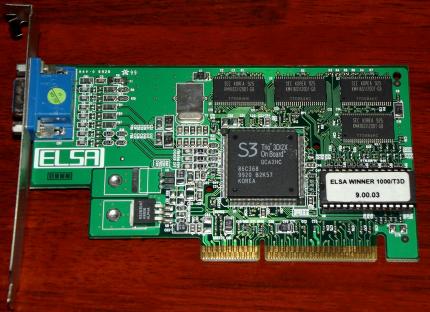 ELSA Winner 1000/T3D-A8 S3 Trio 3D/2X GPU 1999