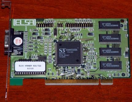 Elsa Winner 1000/T2D S3 Trio64V2/DX 86C775 GPU FCC-ID: KJGW1000T2D PCI 1996