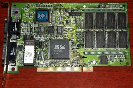 Graphics Pro Turbo 1600 ATI Mach64 PN 109-33200-10 FCC-ID: EXM332 4MB VRAM PCI Apple 1995