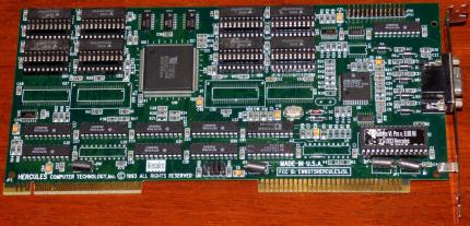 Hercules Computer Technology Inc. Dynamite VL Pro v800hi Tseng-Labs ET4000-W32i GPU FCC-ID: EW65T5HERCULESJSL VGA VLB USA 1993
