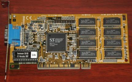 Hercules Terminator 3D/DX S3 ViRGE DX OnBoard PCI 1997 FCC-ID: I27MM-VS03A