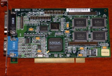 Matrox Mystique 220 4MB 644-03 Rev. A MGA-1164SG-A MY220P/BIZ4I PCI Ireland 1997