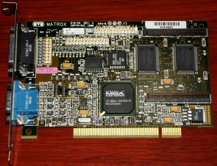Matrox Mystique MGA MYST 2I MGA 1064SG-D GPU 1996